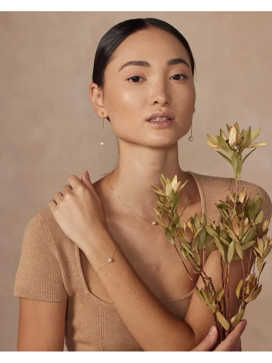 Комплект украшений с жемчугом Abby Pearl Bearfruit Jewelry — изображение 4 из 8, оттенок желтый золотистый