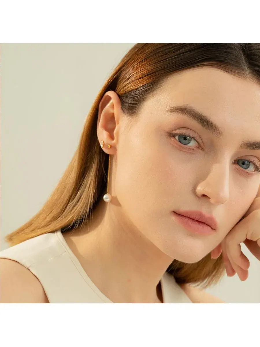 Комплект украшений с жемчугом Abby Pearl Bearfruit Jewelry — изображение 7 из 8, оттенок желтый золотистый
