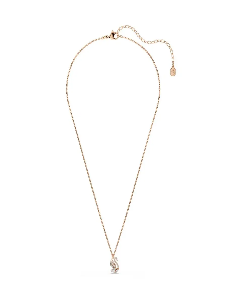 Подвеска-кулон с лебедем Swarovski — изображение 2 из 7, оттенок розовый