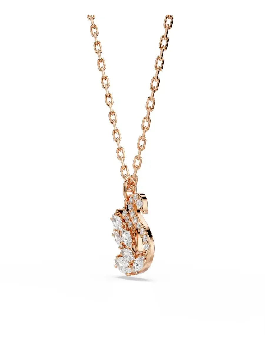 Подвеска-кулон с лебедем Swarovski — изображение 3 из 7, оттенок розовый