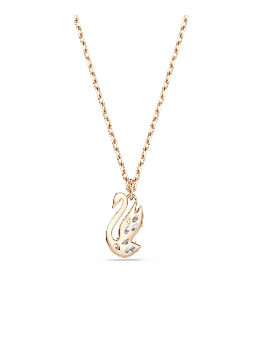 Подвеска-кулон с лебедем Swarovski — изображение 6 из 7, оттенок розовый