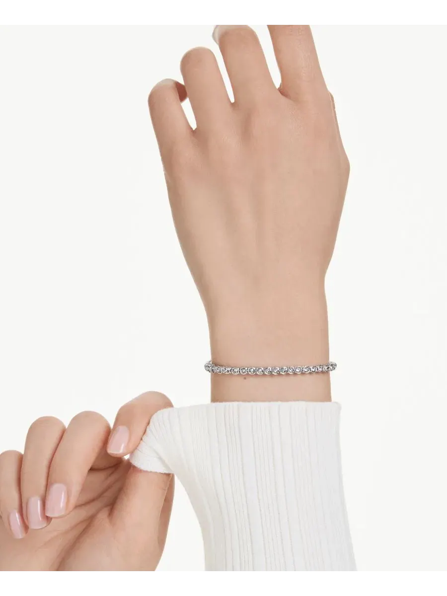 Теннисный браслет Swarovski Imber Emily с родиевым покрытием — изображение 7 из 7, оттенок черный