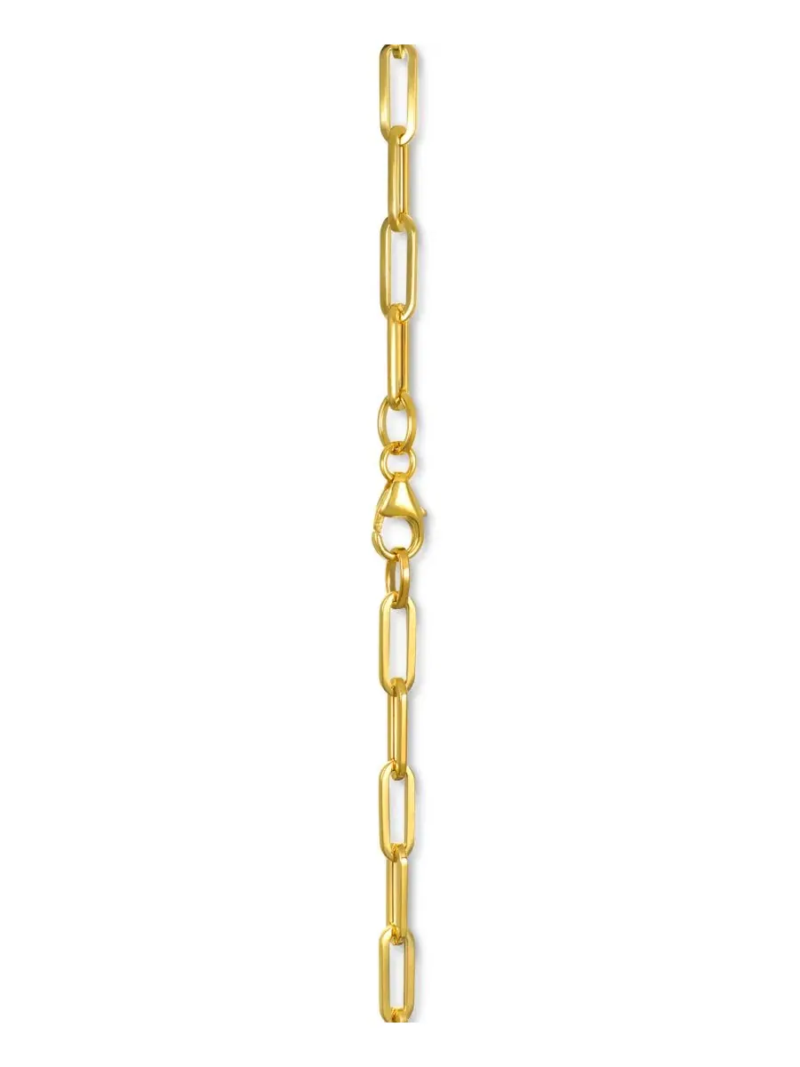 Колье-цепочка Paperclip Link длиной 46 см из 14-каратного золота Italian Gold — изображение 2 из 3, оттенок желтый золотистый