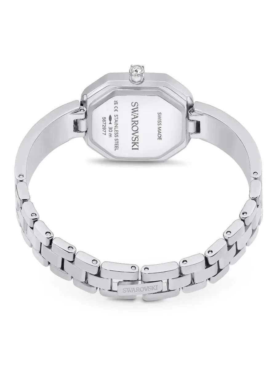 Часы-браслет с кристаллами, стальной корпус, модель Dextera Swarovski — изображение 5 из 8, оттенок серебряный