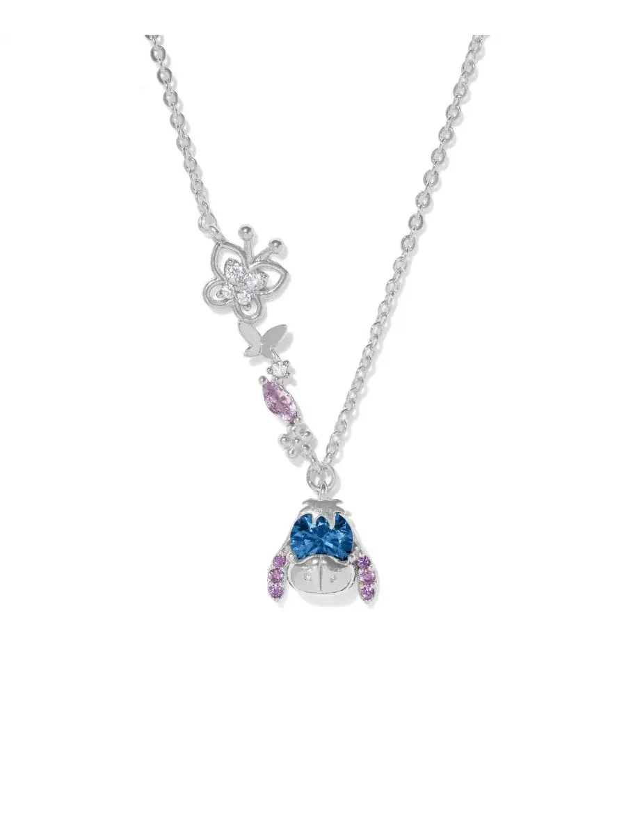 Кулон с подвеской Eeyore Crystal Disney Eeyore Necklace Girls Crew — изображение 1 из 2, оттенок серебряный