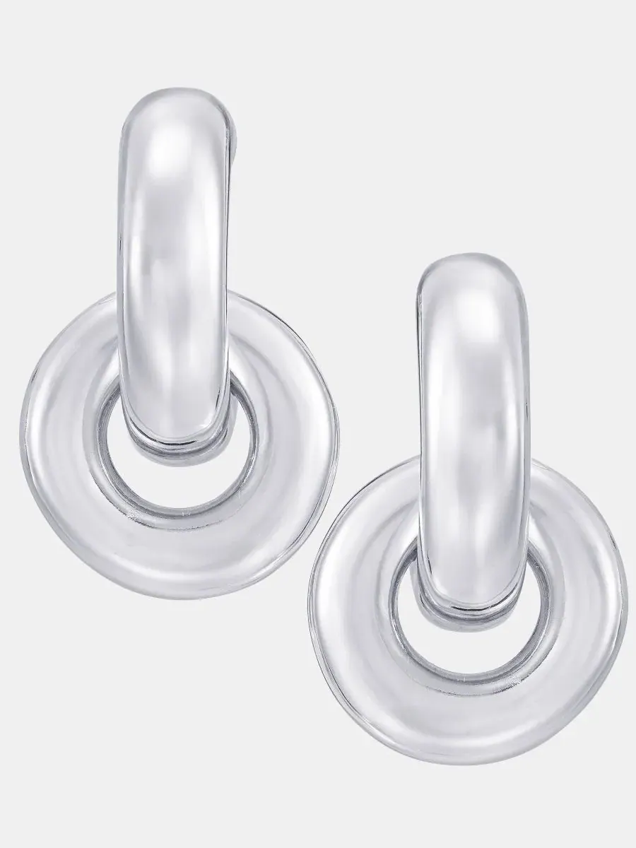 Серьги-подвески Puffy Door Knocker Drop DKNY