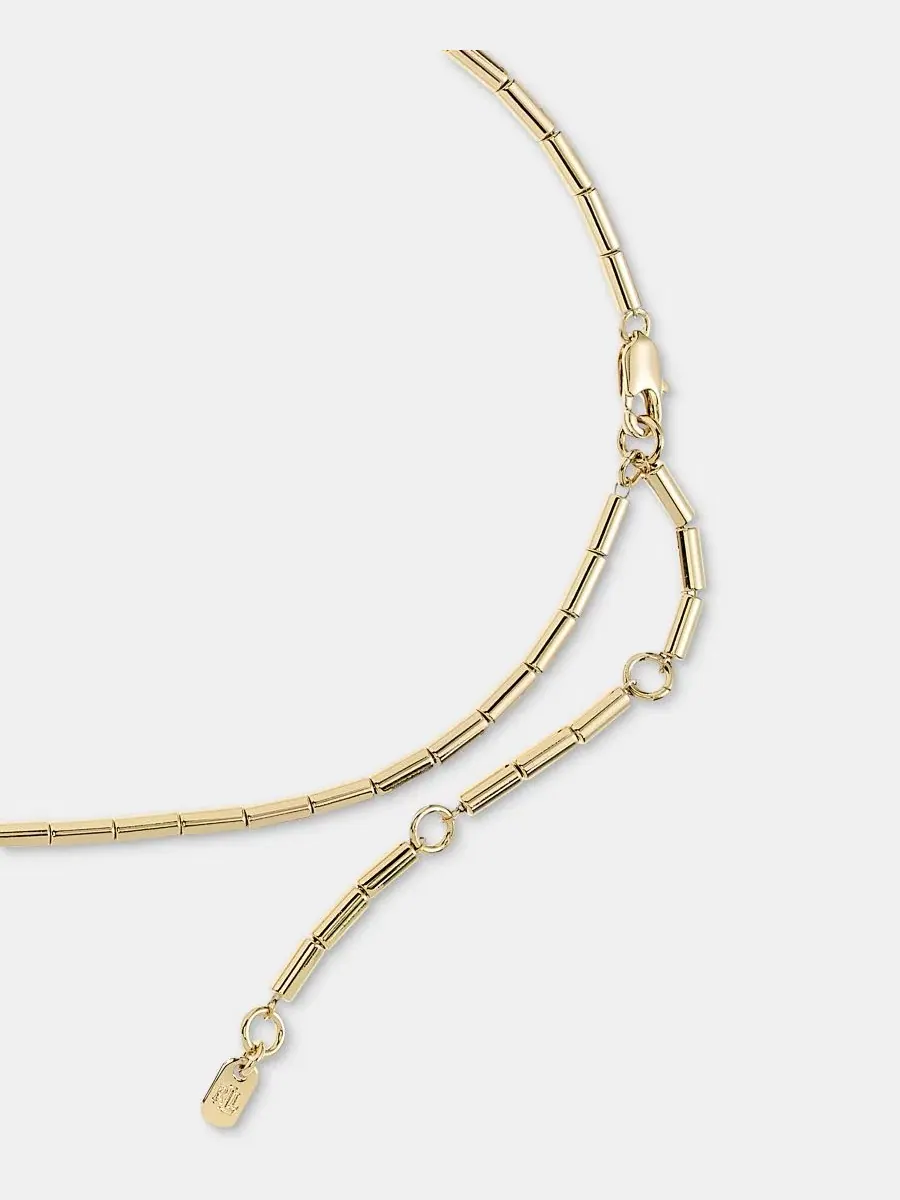 Колье-лариата с инкрустацией из бусин Lauren Ralph Lauren — изображение 4 из 6, оттенок золото