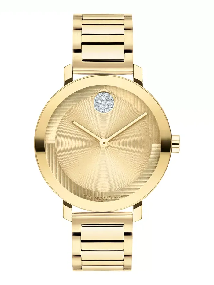 Женские часы Bold Evolution 2.0 Swiss Quartz Ionic Plated Light Gold-Tone 2 Steel, 34 мм Movado — изображение 1 из 3
