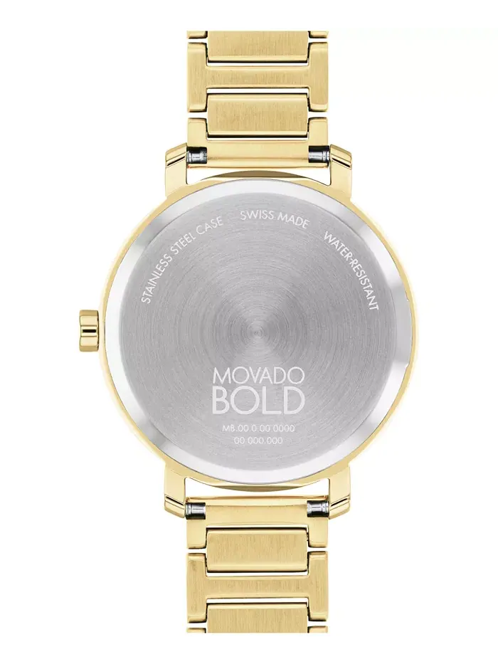Женские часы Bold Evolution 2.0 Swiss Quartz Ionic Plated Light Gold-Tone 2 Steel, 34 мм Movado — изображение 3 из 3