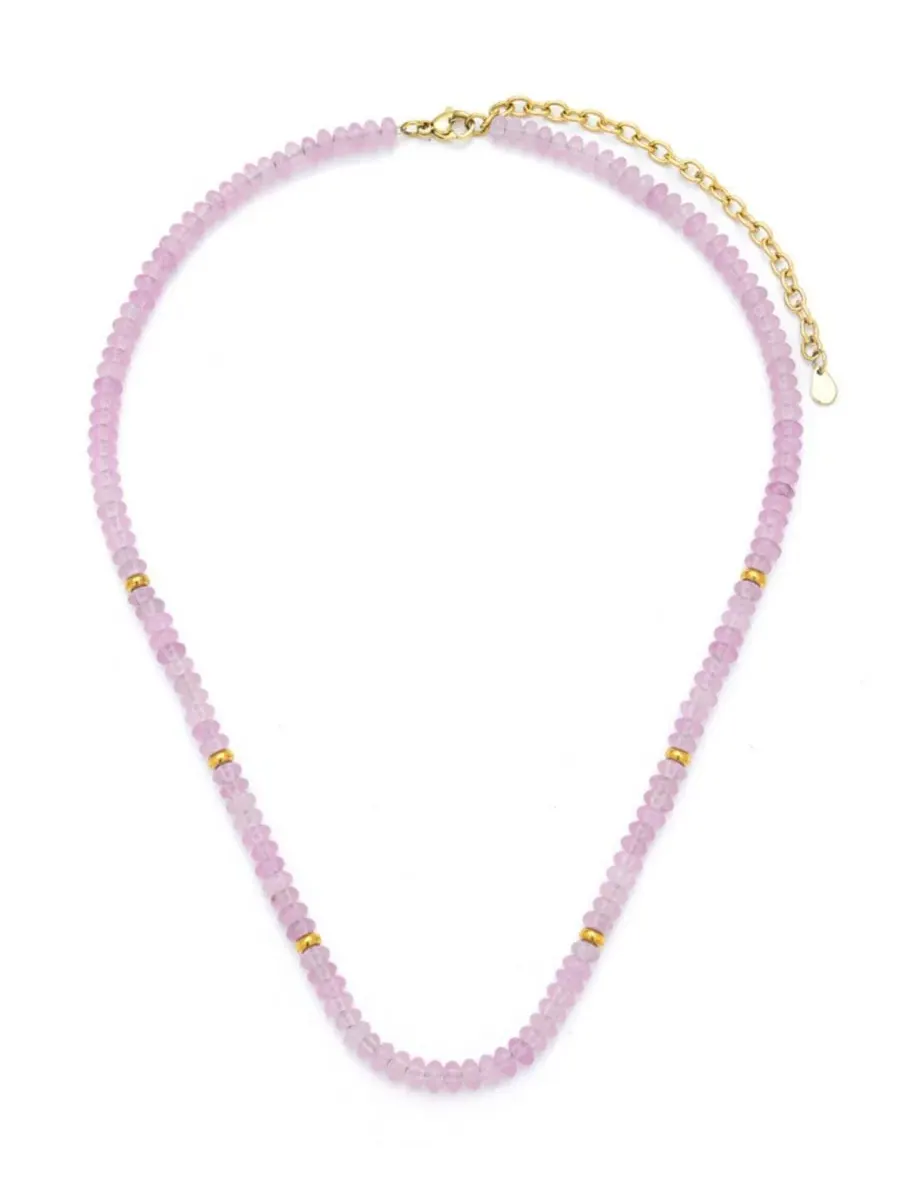 Ожерелье из натуральных камней Charis Gemstone Beaded Necklace Kamaria, Lavender Jade