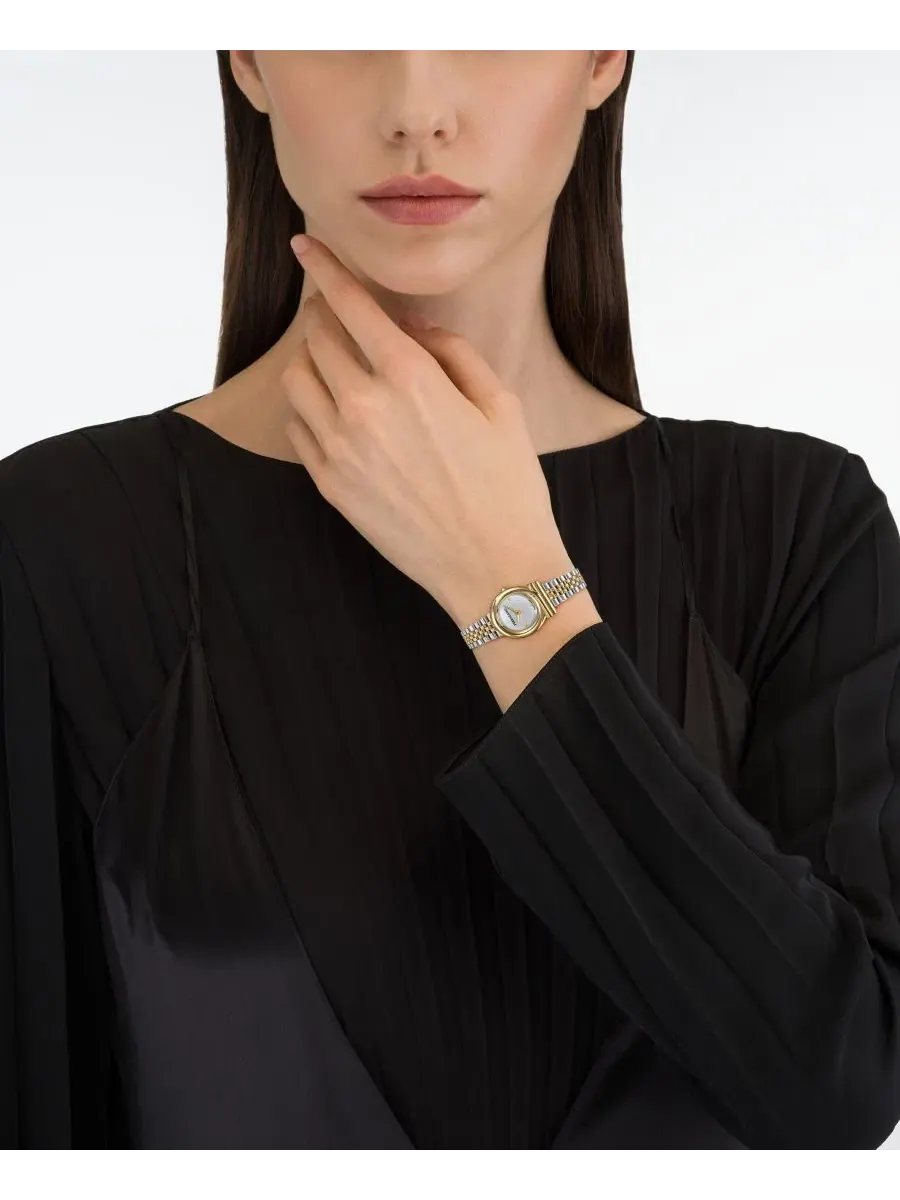 Женские часы с браслетом из стали двух цветов, 23 мм, модель Gancini Twisted Ferragamo — изображение 5 из 5, оттенок мульти