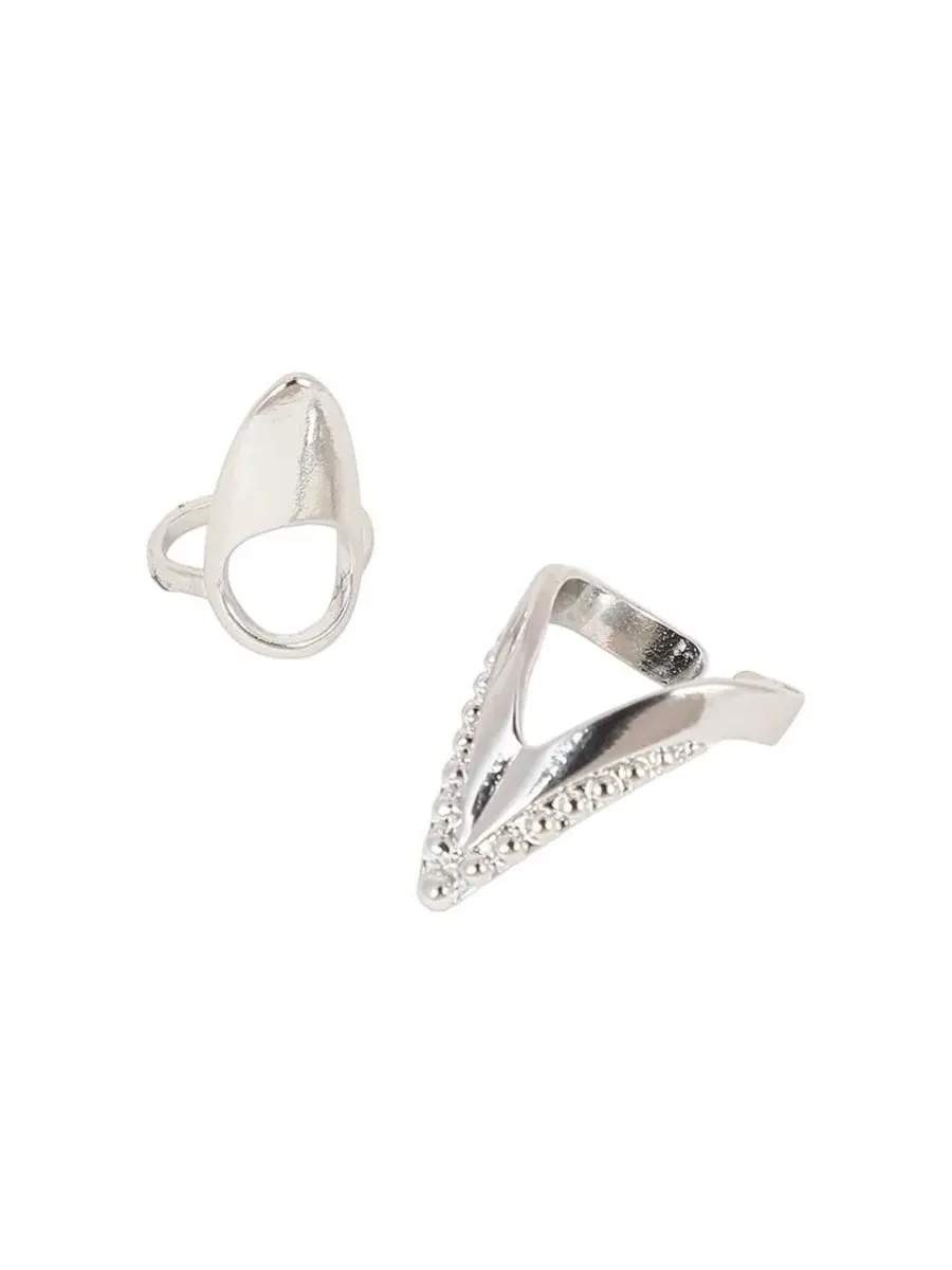 Кольцо на ноготь The Piercer Nail Ring Set SOHI — изображение 1 из 7, оттенок серебряный