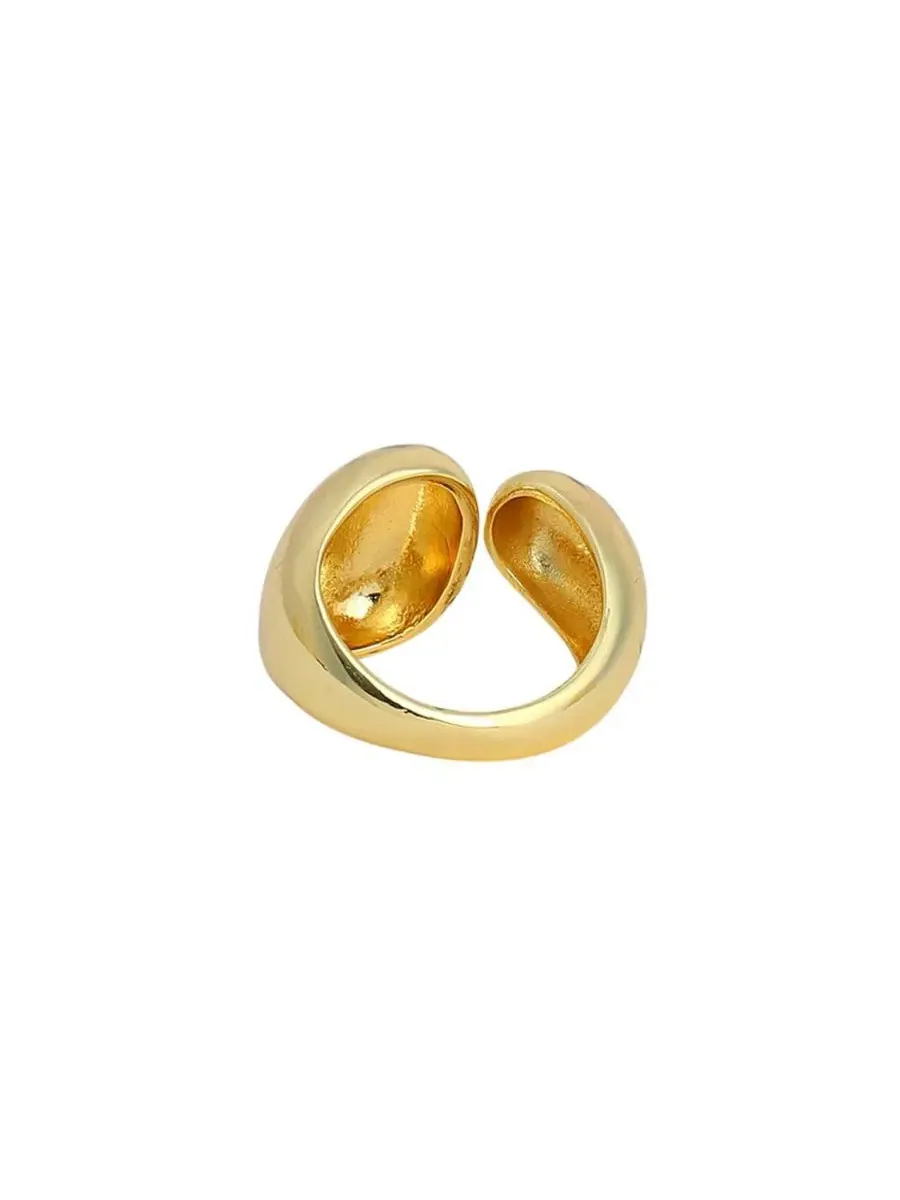 Кольцо The Semi-Chunky Finger Ring SOHI — изображение 3 из 7, оттенок золото