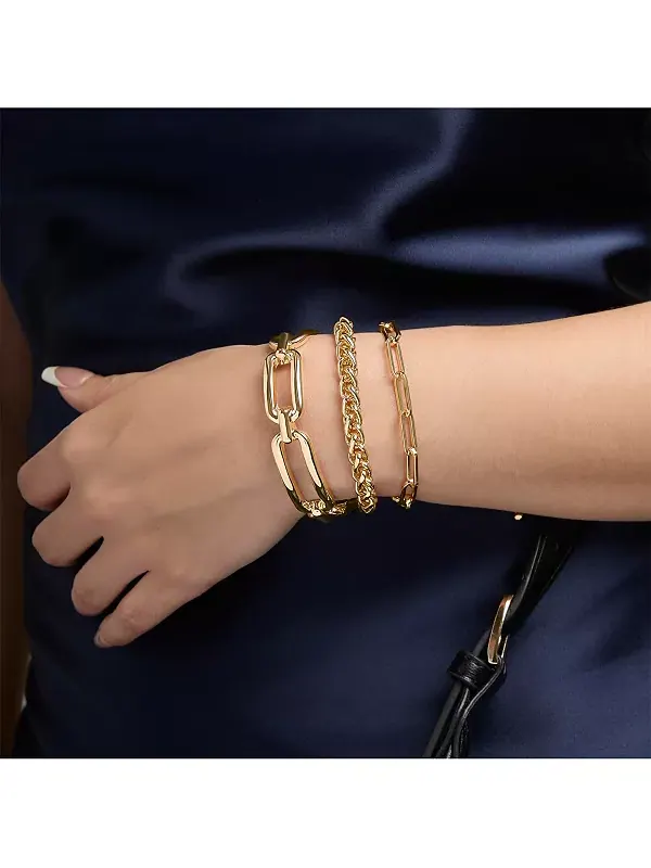 Набор из 3 браслетов-цепочек Bcbg — изображение 2 из 4, оттенок золото