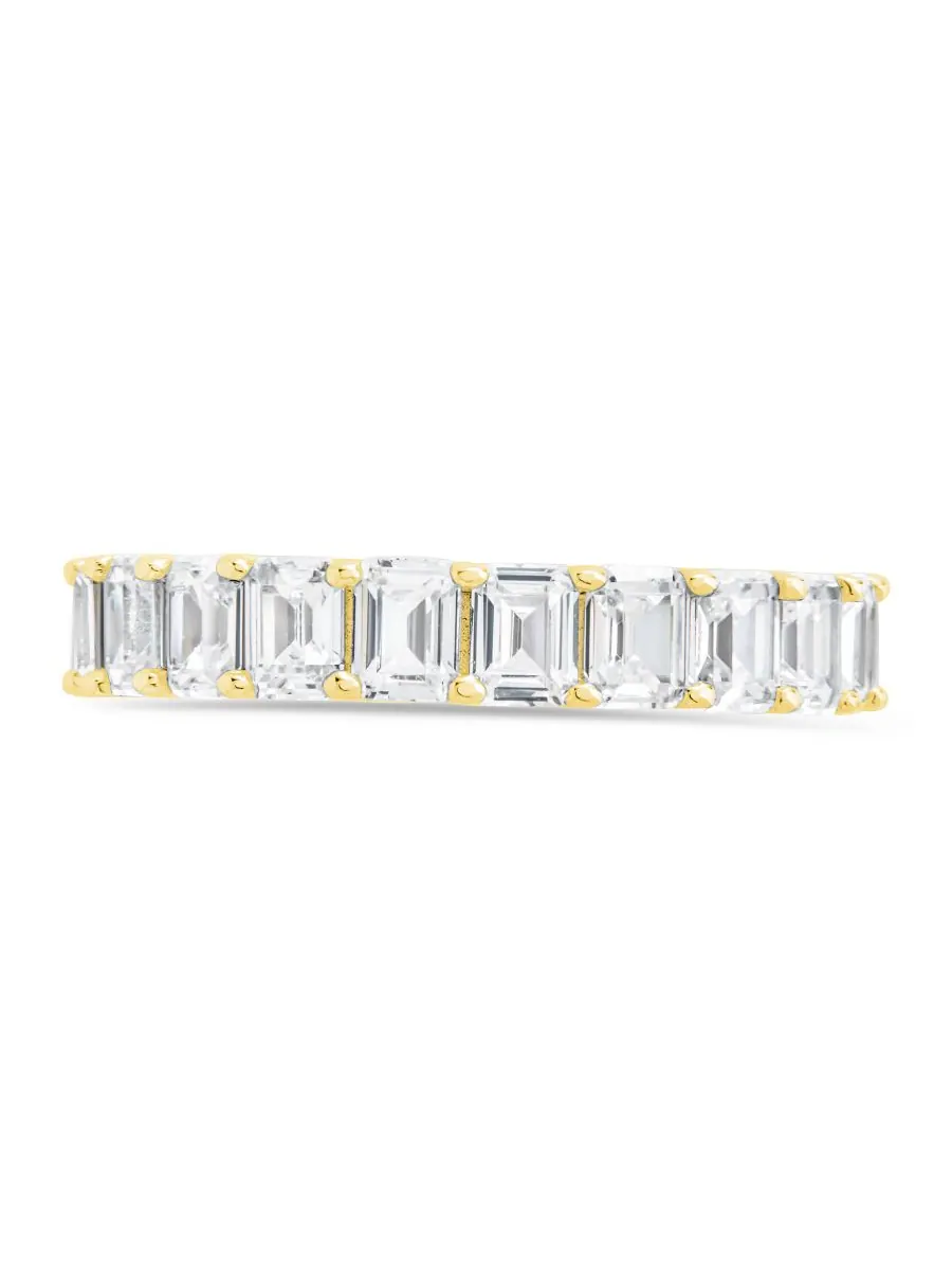 Кольцо с кубическим цирконием Рио Багетт Sterling Forever — изображение 2 из 2, оттенок золото