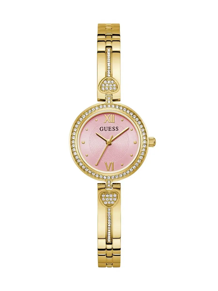 Женские часы с кристаллами, кварцевые, 27 мм GUESS