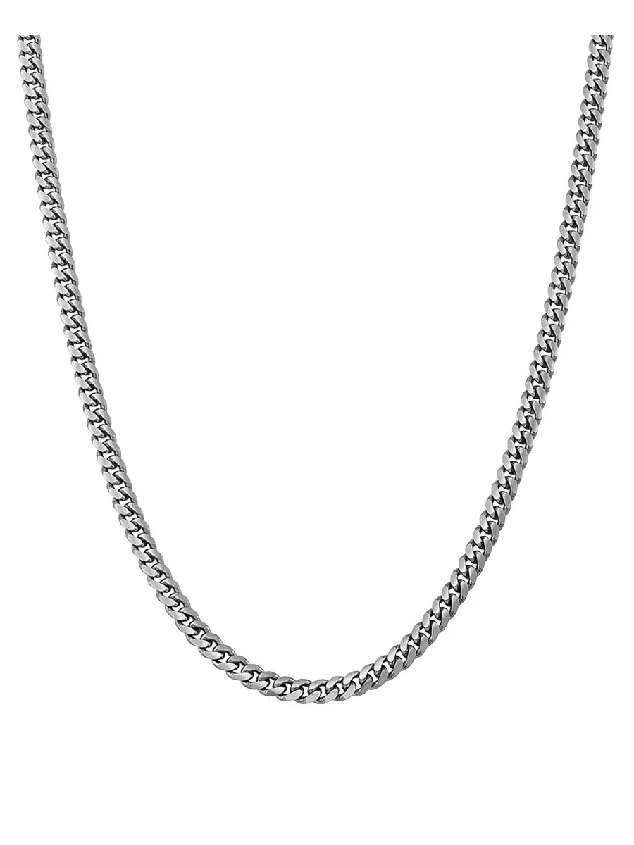 Колье из стерлингового серебра с цепью Cuban Italian Silver — серебристый