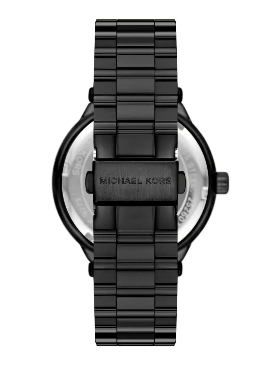 Часы мужские 44 мм с браслетом из нержавеющей стали Michael Kors — изображение 2 из 5, оттенок черный