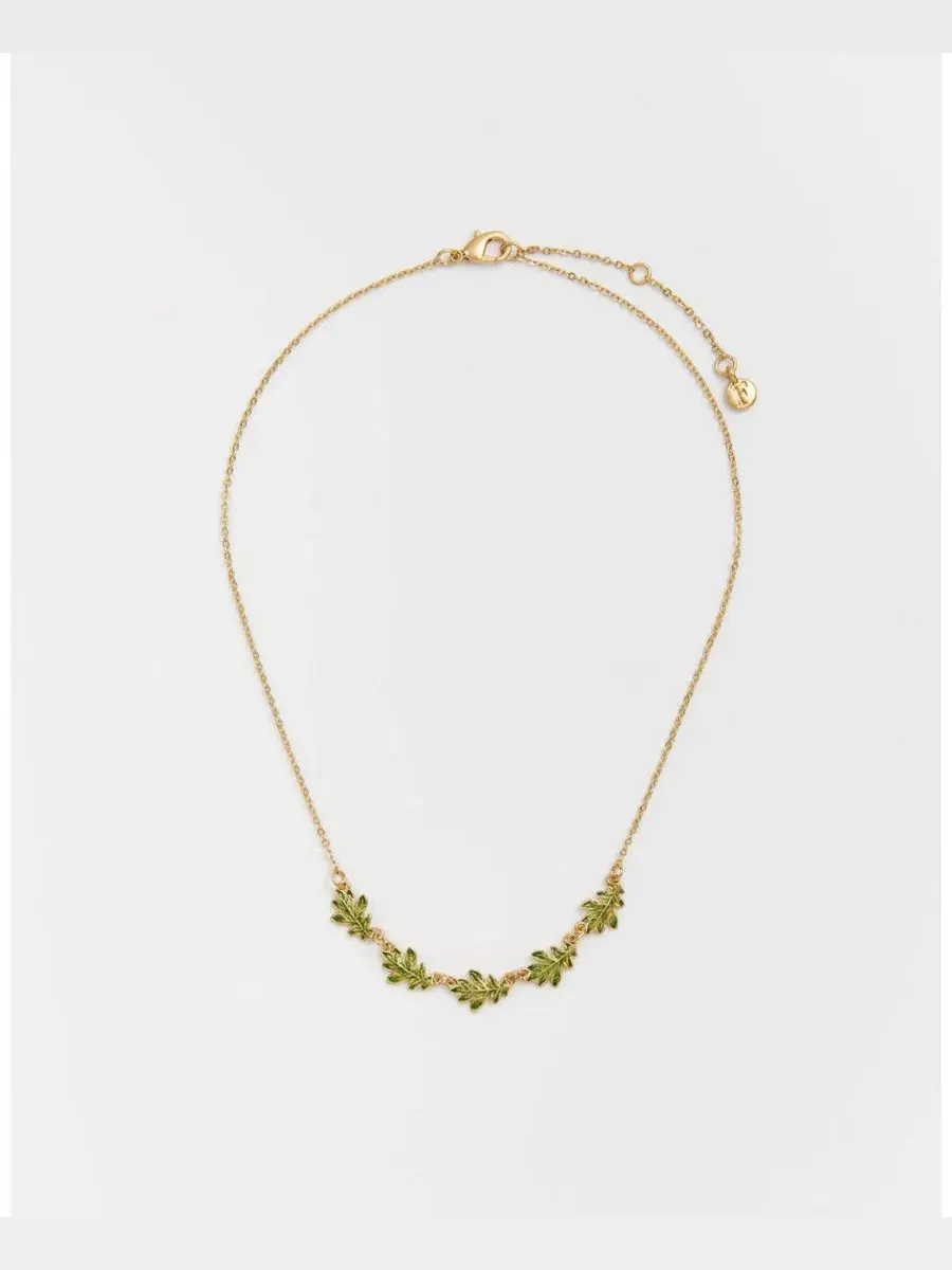 Колье с подвеской Oak Leaf Gold Fable England — изображение 1 из 6, оттенок золото