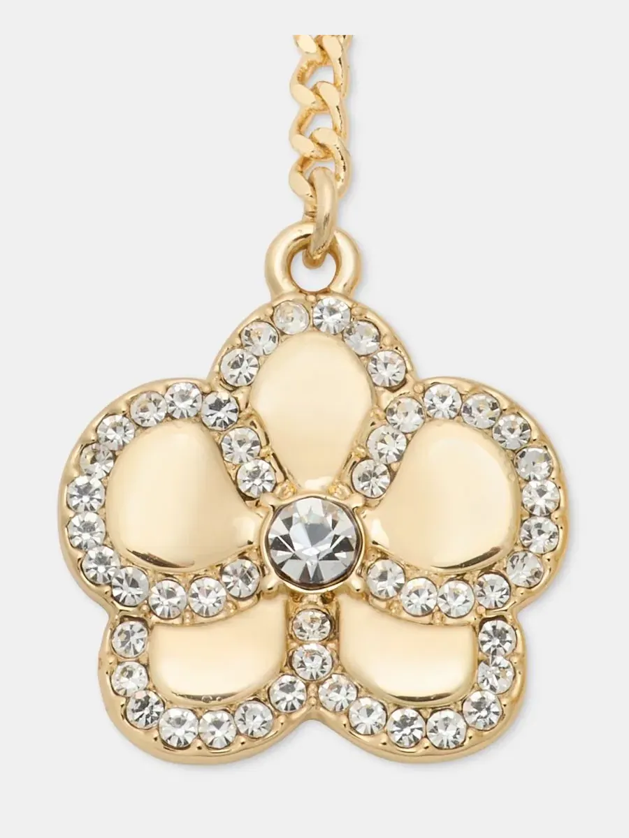 Серьги-подвески с орхидеей, паве, 4.5 см KARL LAGERFELD PARIS — изображение 4 из 4, оттенок белый