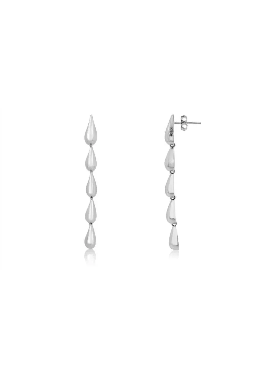 Серьги-подвески Teardrop Dangle Sterling Silver The Lovery — изображение 1 из 3, оттенок серебряный