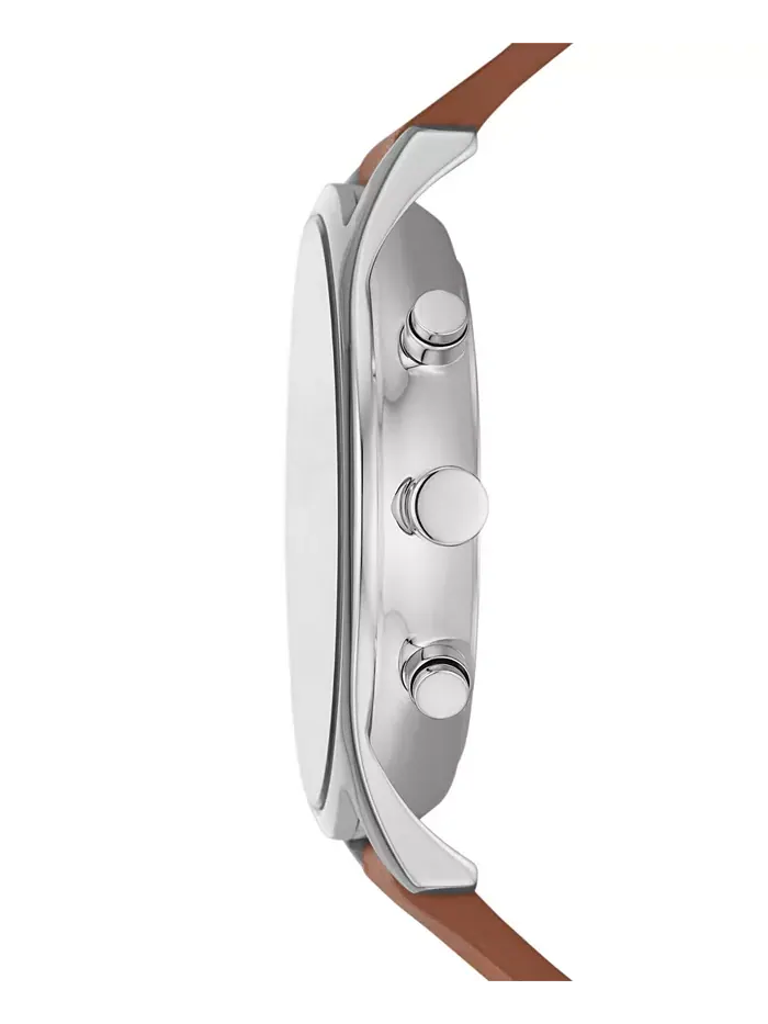 Мужские часы Hoist Chronograph с коричневым кожаным ремешком, 42 мм Skagen — изображение 2 из 6