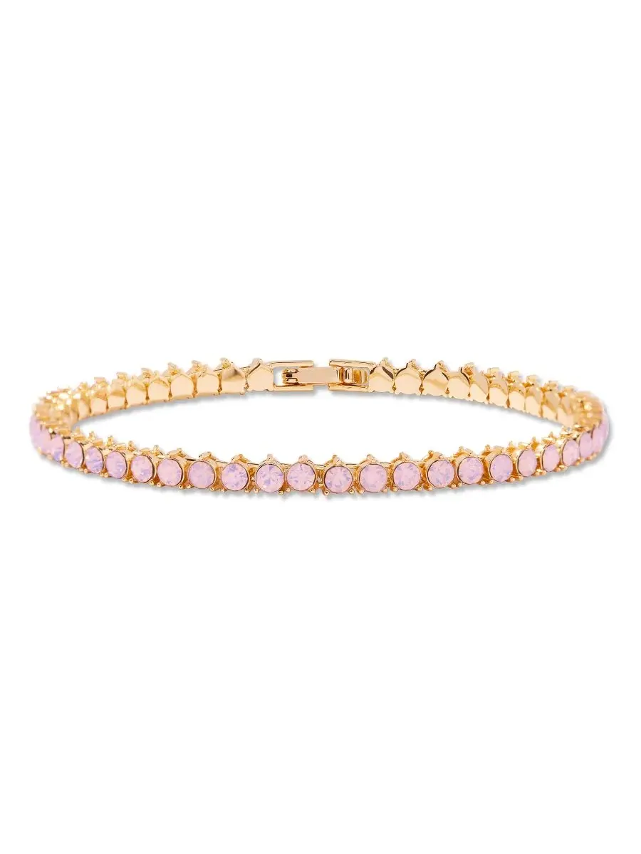 Теннисный браслет Isabella Opal Blush с позолотой Brook & York — изображение 1 из 3