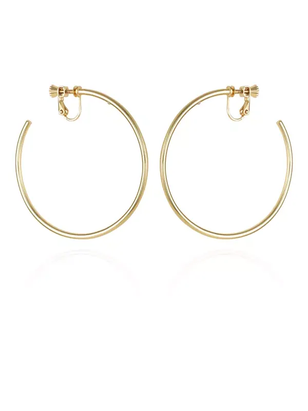 Большие открытые серьги-клипсы золотистого оттенка Vince Camuto