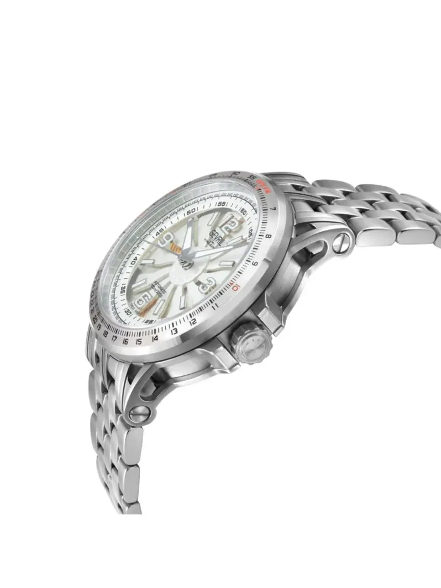 Мужские швейцарские часы Wind Master Automatic с серебристым браслетом из нержавеющей стали Gevril — изображение 3 из 3