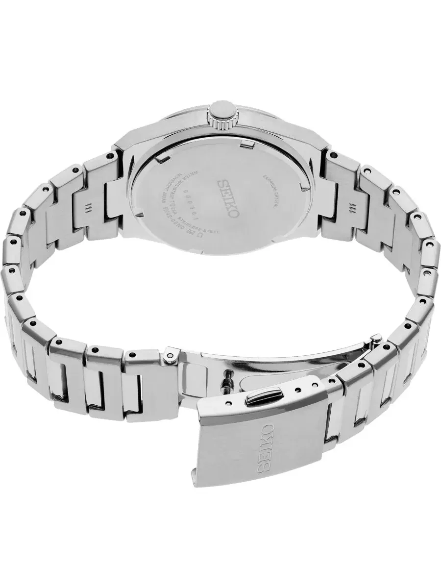 Женские часы с браслетом из нержавеющей стали, 34 мм, с бриллиантами Seiko — изображение 3 из 3, оттенок перламутр