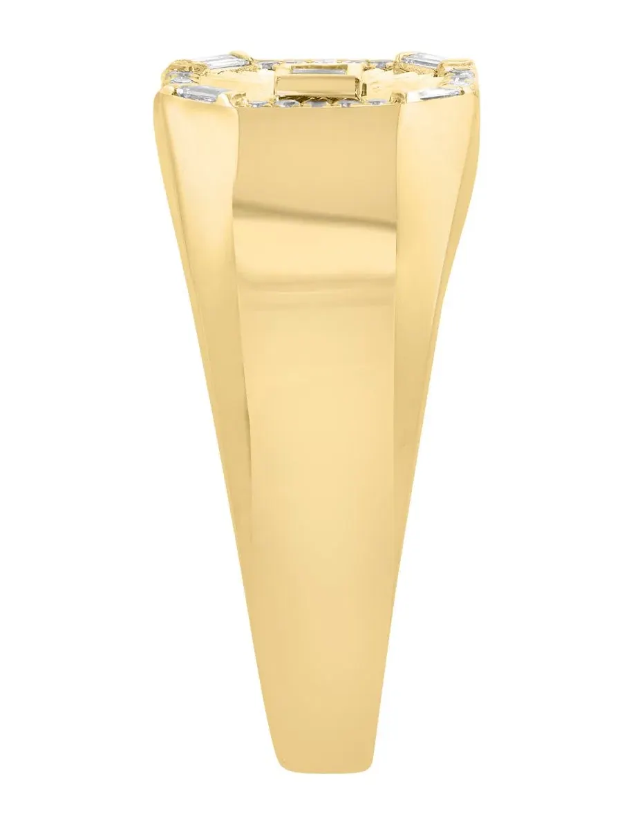Кольцо с бриллиантами 1/8 ct. t.w. в 14-каратном желтом золоте EFFY Collection — изображение 3 из 4