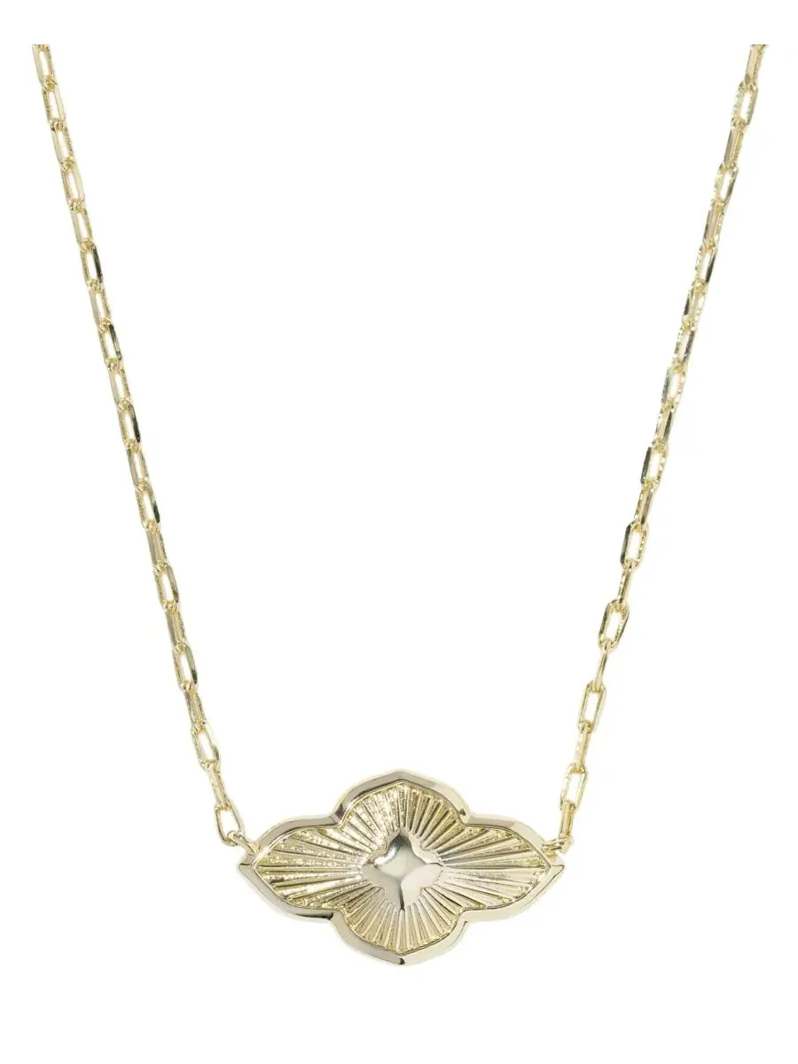 Короткий кулон-медальон Abbie с покрытием из 14-каратного золота Kendra Scott — изображение 3 из 5