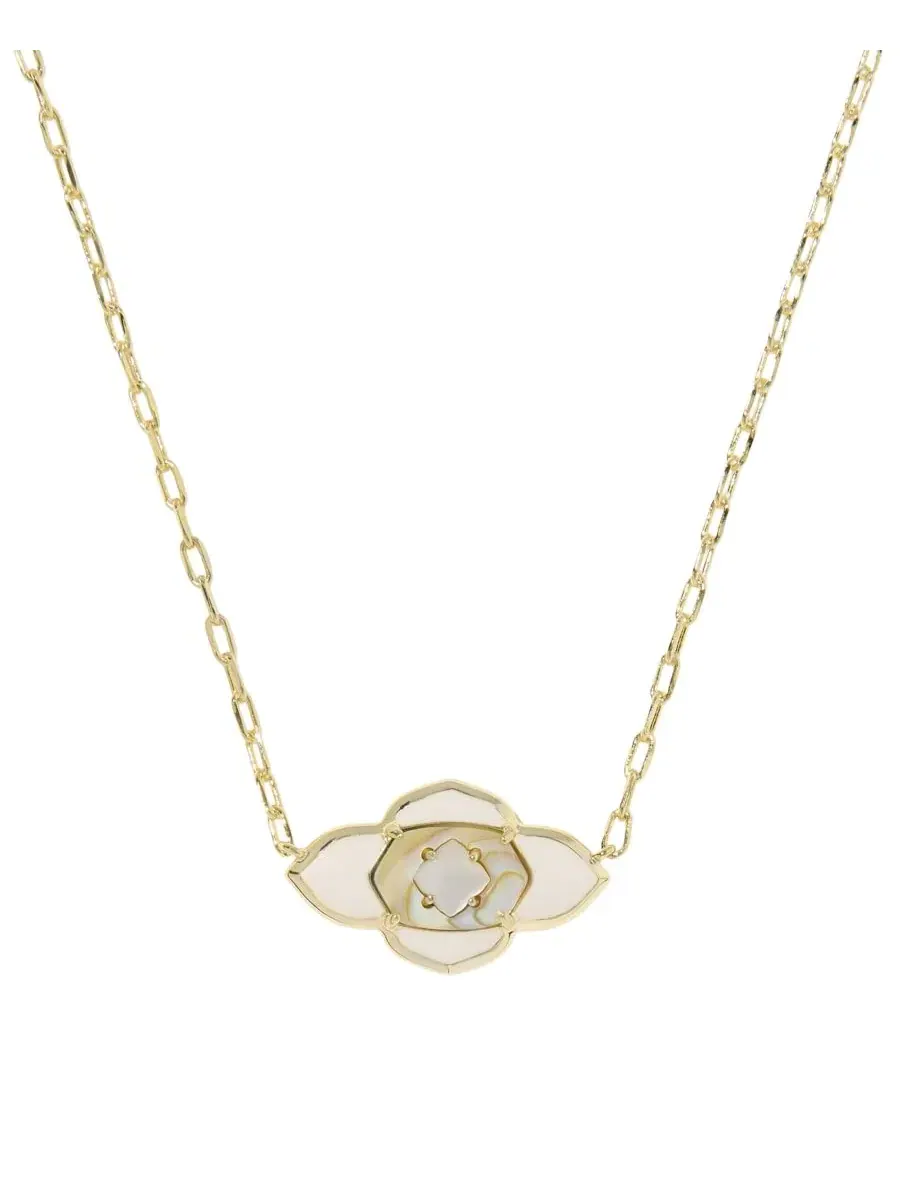 Короткий кулон-медальон Abbie с покрытием из 14-каратного золота Kendra Scott — серебристый