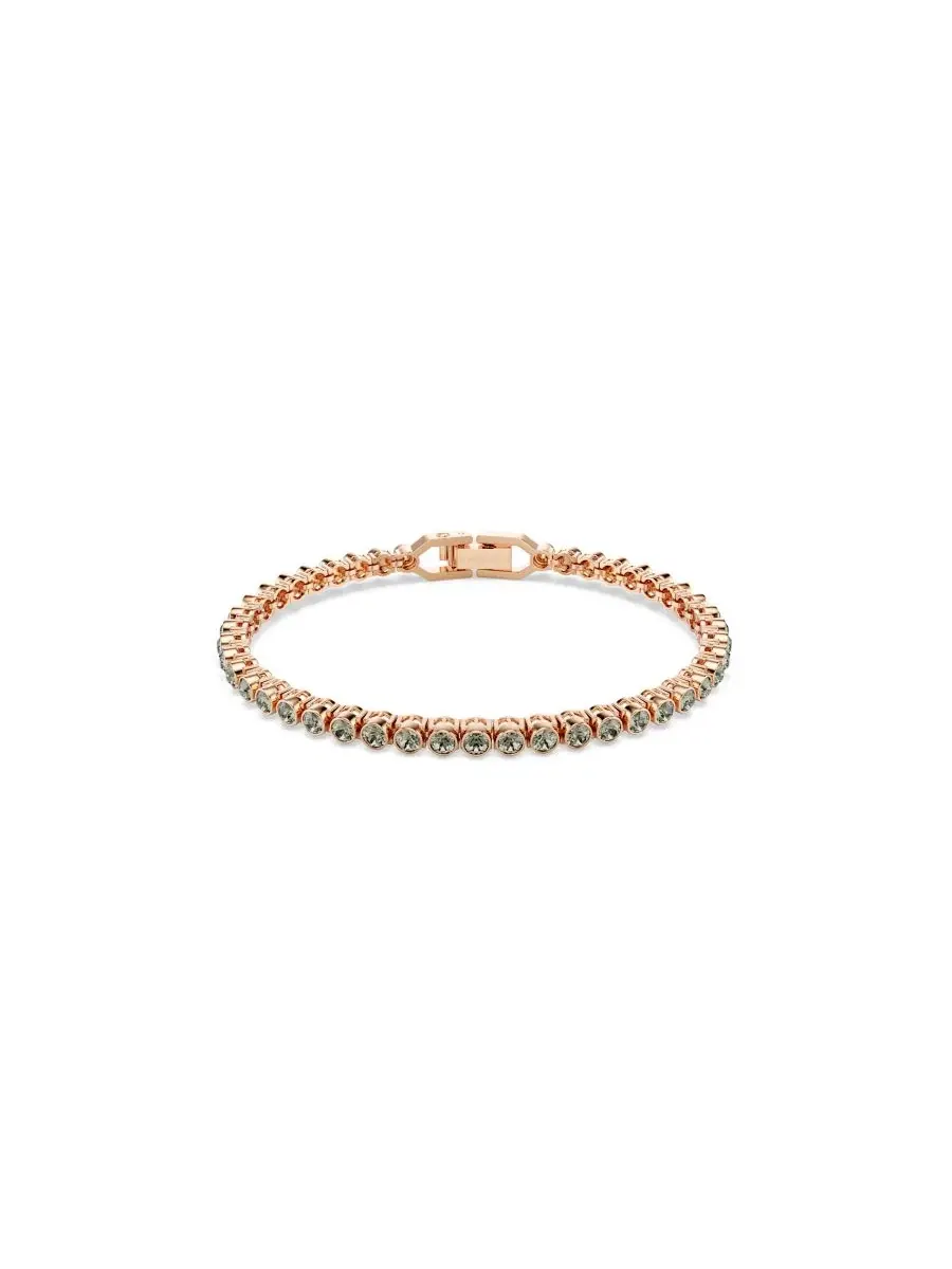 Теннисный браслет Swarovski Imber Emily Rose с покрытием из розового золота — изображение 1 из 7, оттенок черный
