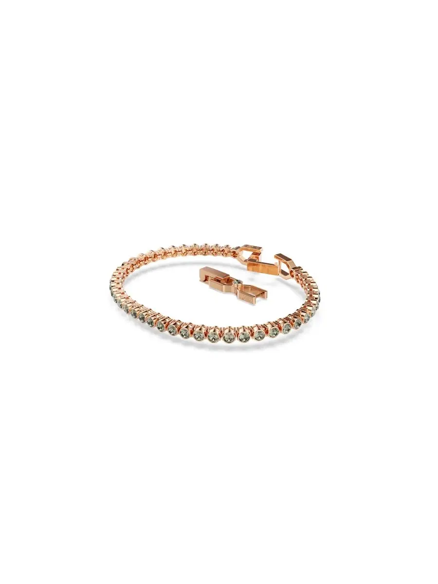 Теннисный браслет Swarovski Imber Emily Rose с покрытием из розового золота — изображение 3 из 7, оттенок черный