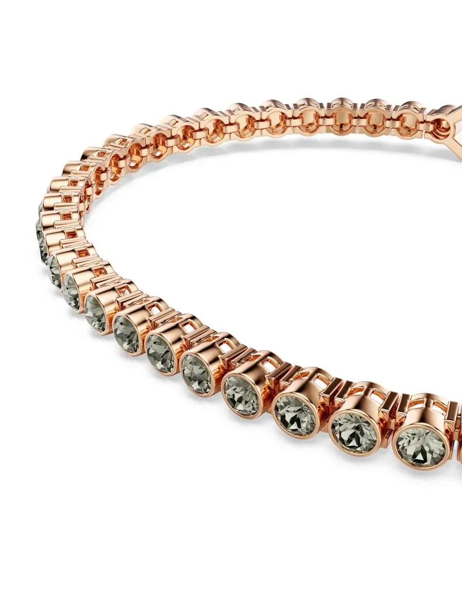 Теннисный браслет Swarovski Imber Emily Rose с покрытием из розового золота — изображение 5 из 7, оттенок черный