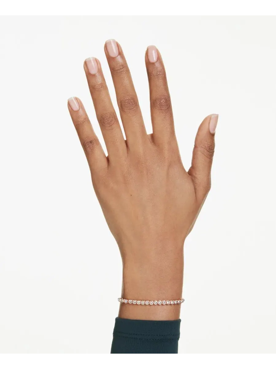 Теннисный браслет Swarovski Imber Emily Rose с покрытием из розового золота — изображение 7 из 7, оттенок черный