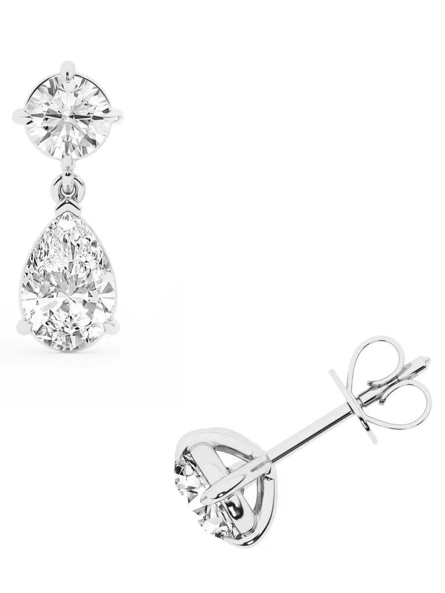 Серьги-подвески Badgley Mischka с выращенными в лаборатории бриллиантами (общий вес 3 карата) в — изображение 3 из 6