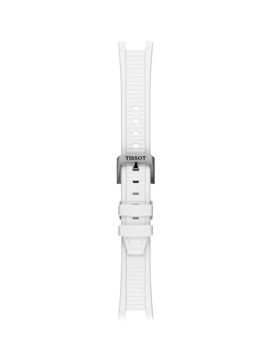 Часы унисекс с белым силиконовым браслетом, 38 мм Tissot — изображение 4 из 7, оттенок белый