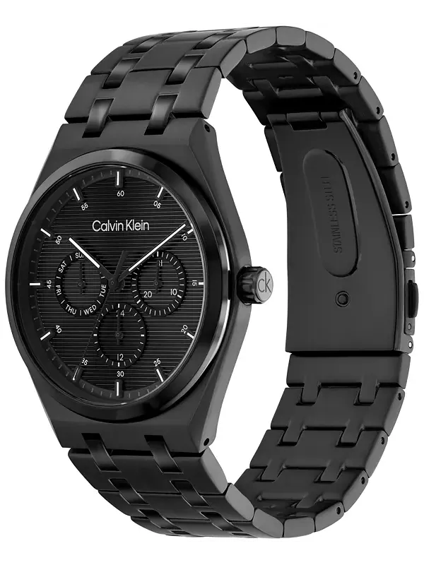 Мужские часы CK Motion с черным ip-браслетом из нержавеющей стали, 39 мм Calvin Klein — изображение 2 из 4, оттенок черный