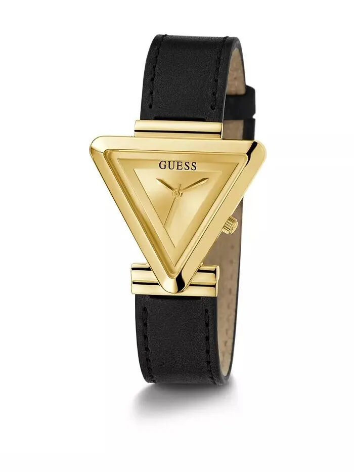 Женские аналоговые черные часы из нержавеющей стали, 34 мм GUESS — изображение 5 из 5, оттенок черный