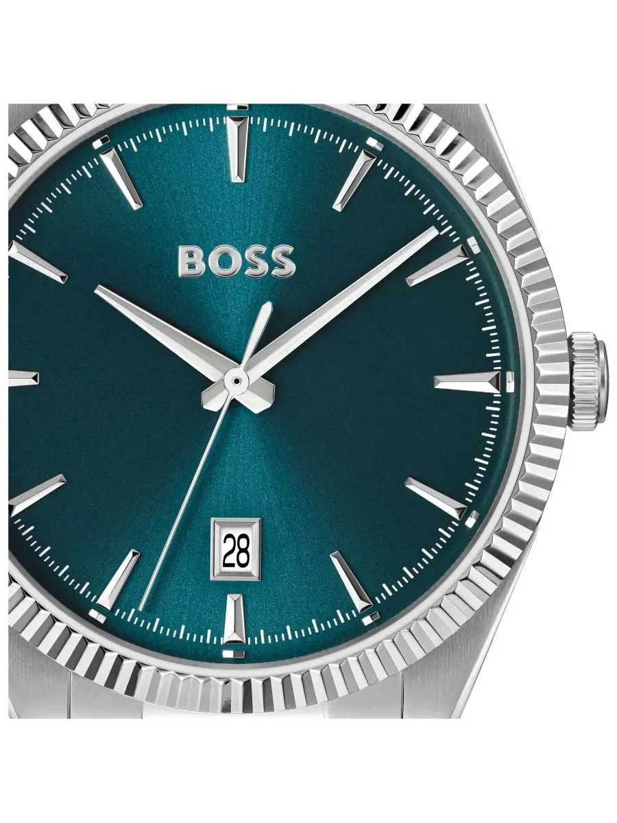 Мужские кварцевые часы Cheswick из нержавеющей стали, 40 мм Hugo Boss — изображение 4 из 4, оттенок серебряный