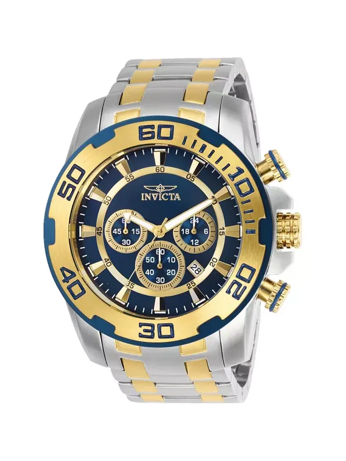 Мужские часы Pro Diver Quartz Chronograph 26296 с синим циферблатом Invicta