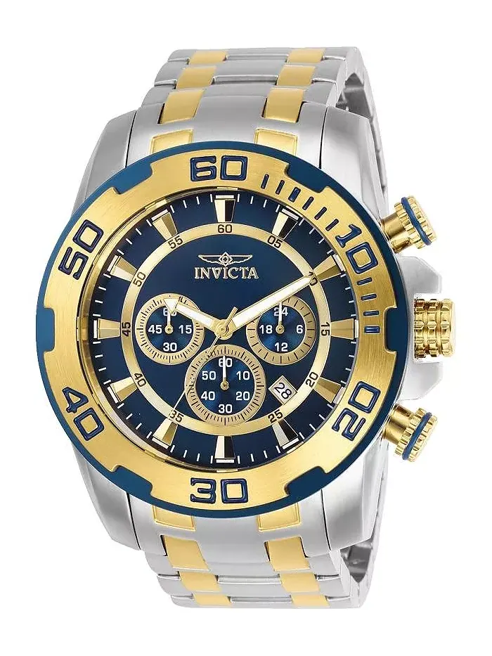 Мужские часы Pro Diver Quartz Chronograph 26296 с синим циферблатом Invicta — изображение 2 из 2, оттенок золото