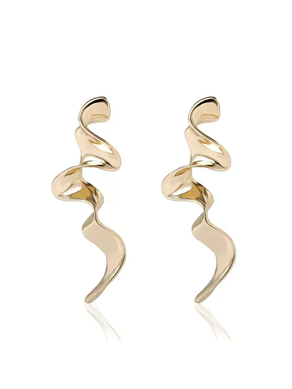 Волнистые эффектные серьги-подвески Bcbg