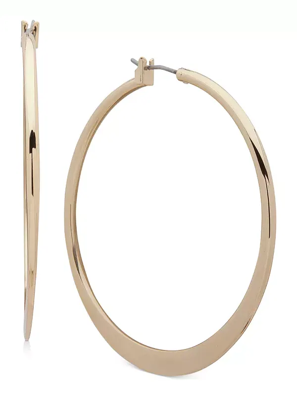 Средние тонкие серьги-кольца, 2 дюйма Lauren Ralph Lauren — изображение 1 из 2, оттенок золото