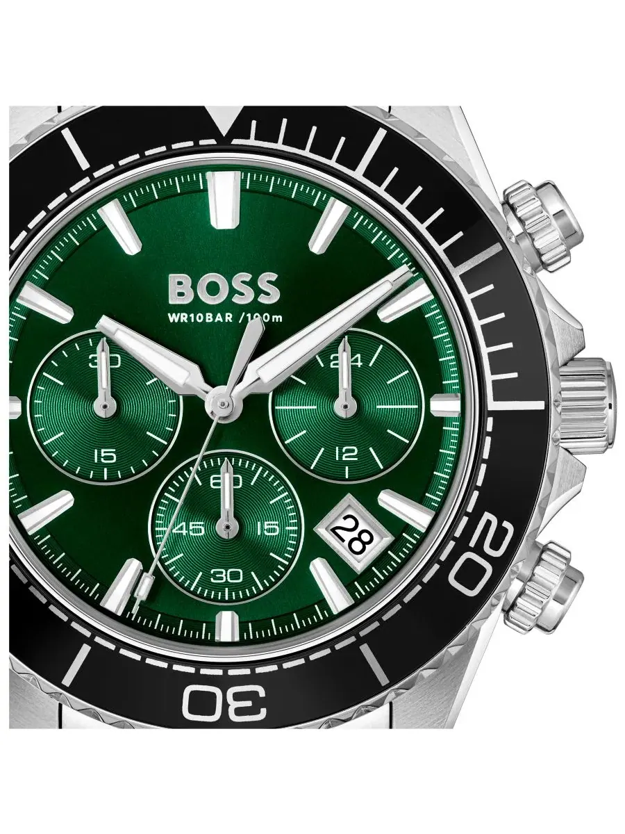 Мужские часы Sealiner Quartz Chrono Stainless Steel Hugo Boss — изображение 4 из 4, оттенок серебряный