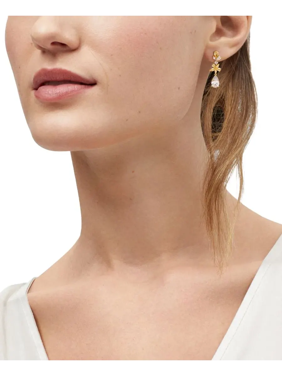 Серьги-подвески с кубическим цирконием, модель Arabella — изображение 3 из 3