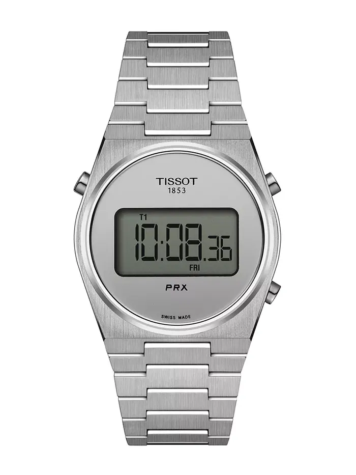 Унисекс-часы PRX Digital со стальным браслетом, 35 мм Tissot