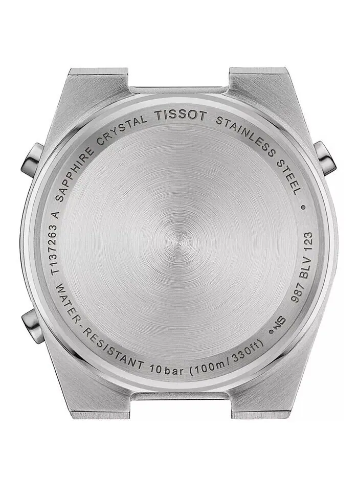 Часы унисекс с цифровым браслетом PRX из нержавеющей стали, 35 мм Tissot — изображение 3 из 5, оттенок серебряный